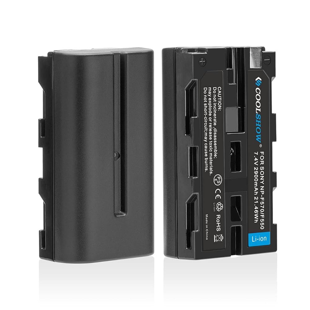 Amazon | COOLSHOW NP-F550バッテリー F570バッテリー2個対応